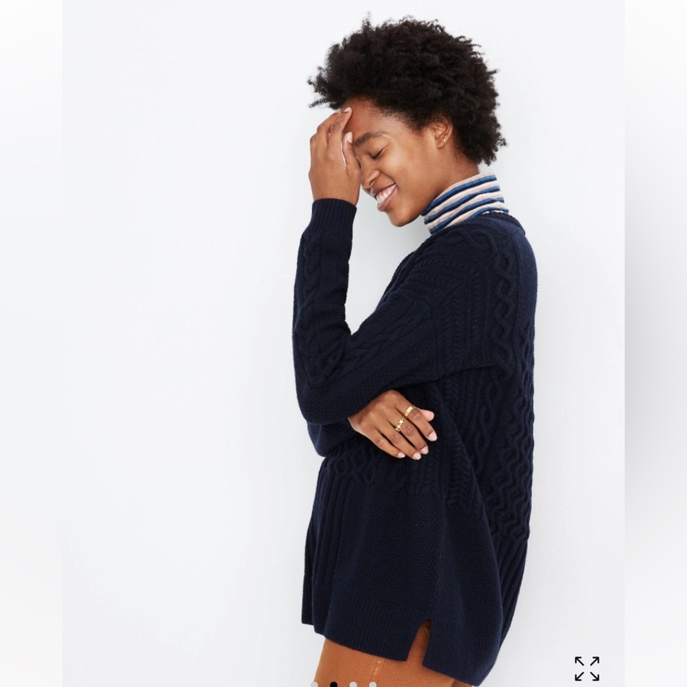 Madewell Cableknit Patchwork Tunic Sweater - image 3